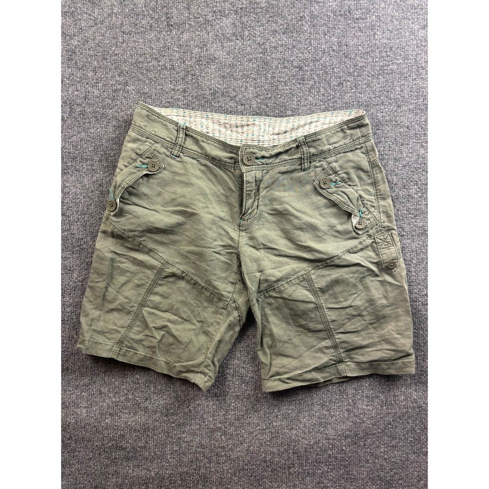 Free People Shorts Women 4 Green Cargo Utility Boho Casual